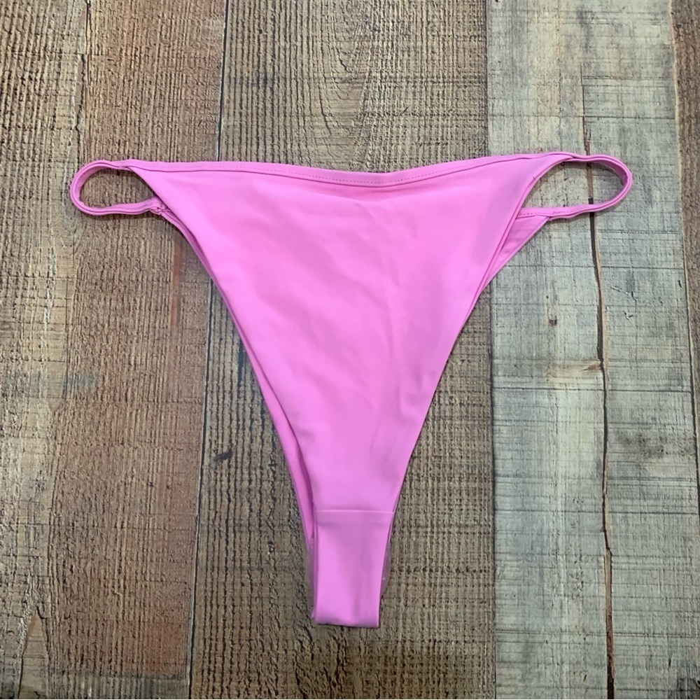 Double zero cheeky bikini bottom in pink -M